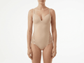 Body sculptant sans armatures à découpe laser avec inserts en dentelle sur les côtés